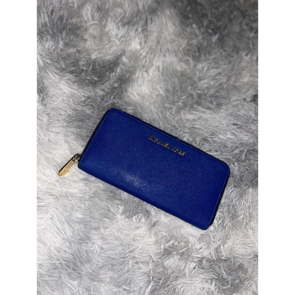 Michael Kors Wallet - Blue And Gold - Picture 1 of 8